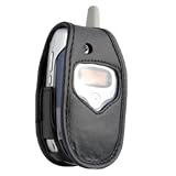 Leather case for Motorola V300 with belt clip and wrist strap