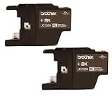 Brother Printer LC752PKS 2 Pack of LC-75BK Cartridges Ink