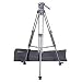 Libec LS22M Professional Tripod System with T58 1-Stage Alloy Tripod, H22 Fluid Head, MS1 Mid-Level Spreader & TC-50 Soft Case, Supports 8.8 lbs