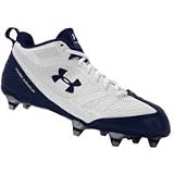Football - UA 8U PROTO SPEED MID D FB SHOE WHT/NAV