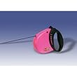 Flexi Comfort 1 Small Retractable Cord Dog Leash - Pink w/Black