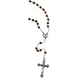 Sterling Silver Brown & Gold Stone Rosary