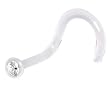 Clear BIOPLAST Crystal SWAROVSKI Nose Screw Ring