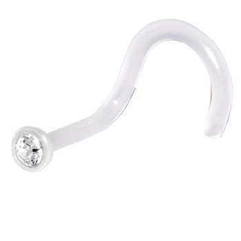 Clear Bioplast Sapphire Swarovski Screw