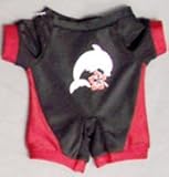 Red & Black Dolphin Wetsuit Outfit fit Webkinz, Shining Star & 8-10 Make Your Own Stuffed Animals