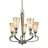 Kichler Chandeliers 42470SRM Kichler Chandelier 5 Lt Incandescent Sunrise Mist