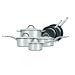 Kitchen & Housewares : 10 Piece Stainless Steel Cookware Set (Stainless Steel) (22.83"H x 12.8"W x 6.69"D)