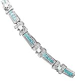 14K 1.20 CTW Blue & White Diamond Bracelet by Morris & David