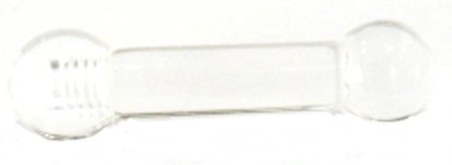 Tongue Nipple Heavy 6 Gauge UV Clear Acrylic 5/8" Barbell Body Jewelry