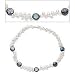925 Silver, White and 12mm Black Coin Pearl Necklace