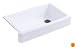 KOHLER K-6488-0 Whitehaven Self-Trimming Apron Front Single Basin Sink with Short Apron, White