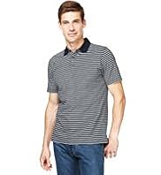 Pure Cotton Feeder Striped Polo Shirt