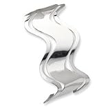 Sterling Silver Solid Polished Plain Cuff Bangle Bracelet QB183