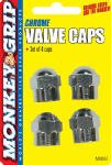 Bell Automotive Products Inc 4Pk Chr Hex Valved Cap 22- Auto Tire Valves & Accessories