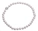 L. Erickson Pearl Necklace with Swarovski Encrusted Magnetic Clasp - Light Lilac
