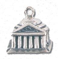 Solid Sterling Silver Jefferson Memorial Charm