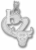 Chicago Bulls 3/4 I Heart Logo Pendant - Sterling Silver Jewelry