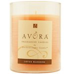LOTUS BLOSSOM SCENTED by LOTUS BLOSSOM SCENTED ONE 3x4.5 inch GLASS PILLAR SCENTED CANDLE. BURNS APPROX. 70 HRS.