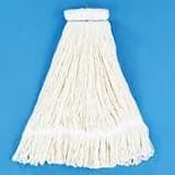 24 Oz Four-ply Cotton Cut-End Lieflat Screw-on Mop Head, 12 Per Case