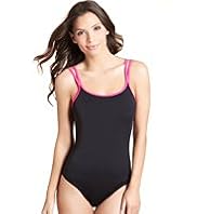 Tummy Control Twin Straps Plain Swimsuit