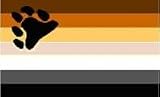 NEOPlex 3' x 5' Rainbow Male Bear Pride Novelty Flag