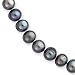 14k 7-7.5mm Black FW Onion Cultured Pearl Necklace - 18 Inch