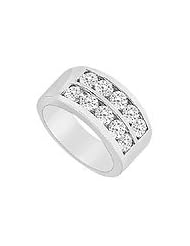 Diamond Row Ring 14K White Gold - 2.00 CT Diamonds