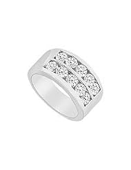 Diamond Row Ring : 14K White Gold - 2.00 CT Diamonds