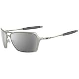 Oakley Men's Inmate Iridium Polarized Sunglasses,Light Frame/Black Lens,one size