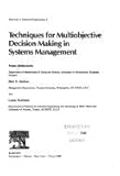 Techniques for multiobjective decision making in systems management