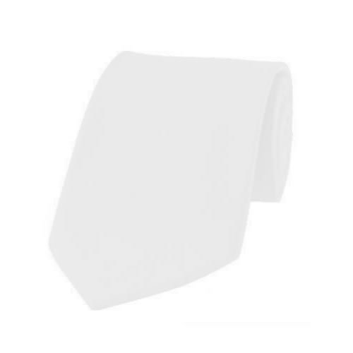Solid Color Mens Extra Long Tie by Jacob Alexander - White