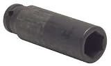 Westward 4LYR6 Impact Magnetic Socket, 1/4 Dr, 6 Pt, 10mm