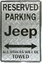 Jeep Parking Only
