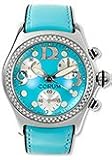 Corum 396-257-47-F167FH30S Bubble XL Chrono Diamonds Turquoise Dial Leather Women's Watch