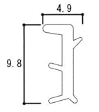 三協アルミ部品 浴室 気密材：気密材(額縁)10ｍ[WD1734] [SI]シルバー