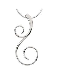 14K Yellow Gold Pendant Scroll Metal Fashion Pendant