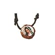 Our Lady of Guadalupe Wood Pendant With Adjustable Cord Necklace - 1" Diameter