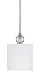 Quoizel DW1506C Downtown 50-Inch Rod Hung Piccolo Pendant with White Linen Glass Shade, Polished Chrome Finish