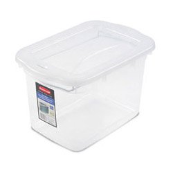 Rubbermaid 9A8600CLR Clear Hanging File Tote, 10-1/2w x 16-1/4d x 11h