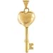 14K Yellow 26.25X10.25 MM KEY LOCKET THAT HOLDS 2 PICTURES ON AN 18