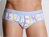 Diesel Cotton Stretch Brief White Print