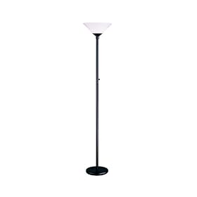 Adesso Aries Torchiere, Black