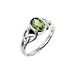 : Sterling Silver Celtic Knot and Green Genuine Peridot Ring (Size 4,5,6,7,8,9,10,11,12,13,14,15)