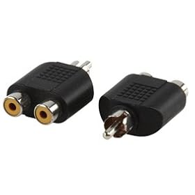 Adaptateur RCA Male Vers 2xRCA Femelle