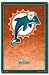 Black Mylar Framed Miami Dolphins Sports Poster Logo NFL 22x34