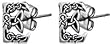 Celtic Letter "E" Pewter Stud Earrings