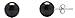Sterling Silver Onyx Ball Stud Earring