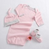 Welcome Home Baby! 3-Piece Layette Set in Keepsake Gift Box (Pink)