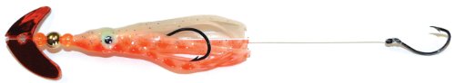 Mack's Lure Cha Cha Squidder, Flame Mirror Fire Fly Glow, 2-Inch