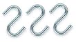 Battalion 1WBP1 S Hook, Steel, Hook Opening 1/4 In, PK 20